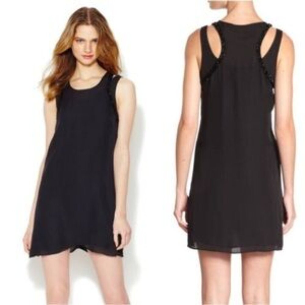 Rebecca Minkoff Black Silk Beaded Dress • Size Small • Cocktail / Evening